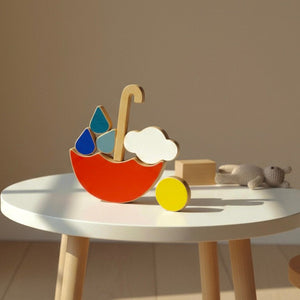 Wooden Toy Red Umbrella