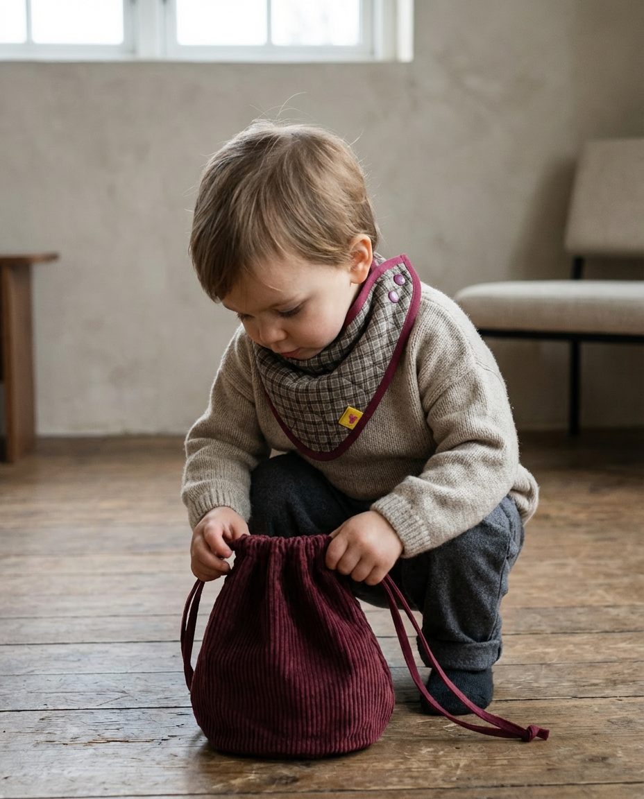 Multi-Purpose Bag ROMA corduroy burgundy