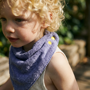 Bandana Bib de cotton terry lilac