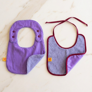Pack of 2 bibs reversibles lilac
