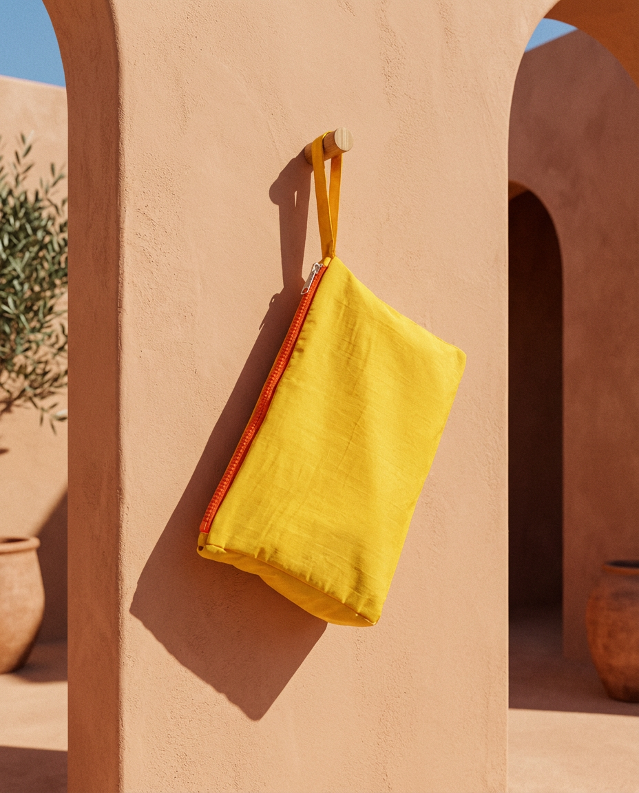 Toiletry Pouch "Organized Chaos" (Yellow) - Your Adventure Helper
