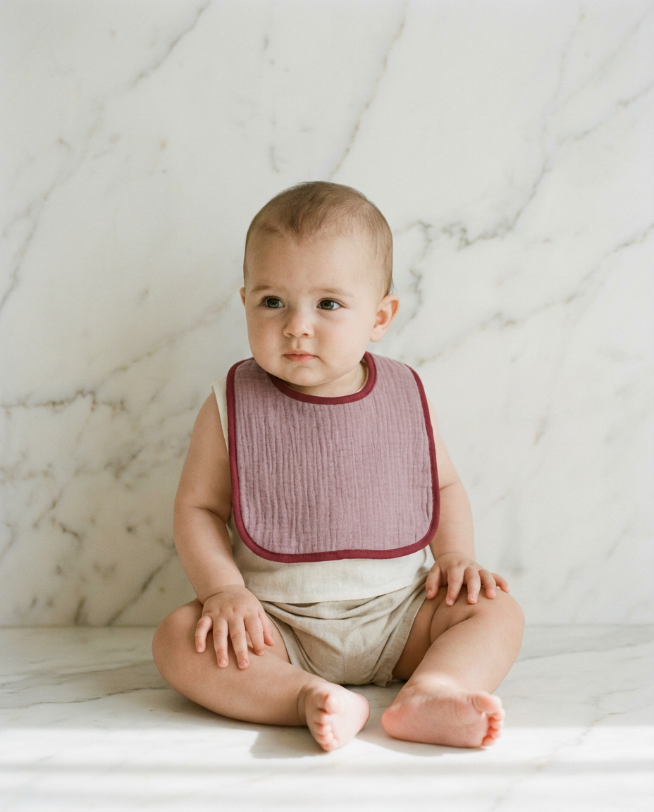Pack of 2 bibs reversibles cotton