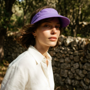 Visera with back bow lilac