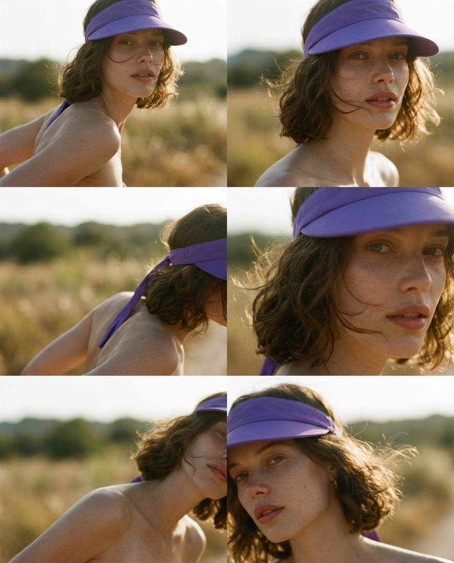 Visera with back bow lilac
