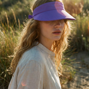 Visera with back bow lilac