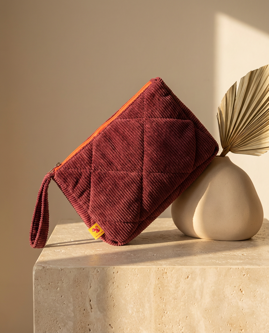 Toiletry Pouch corduroy burgundy