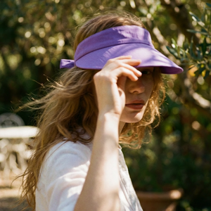 Visera with back bow lilac