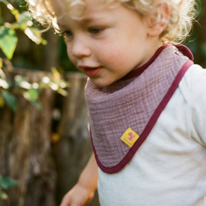 Bandana Bib CAMELIA muslin mauve