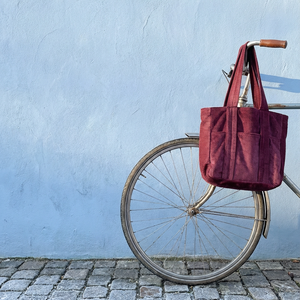 Burgundy Corduroy Bag Albahaca