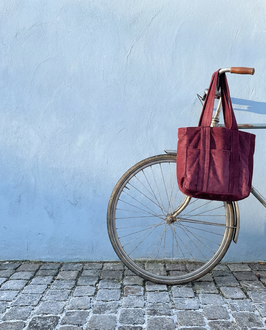 Burgundy Corduroy Bag Albahaca