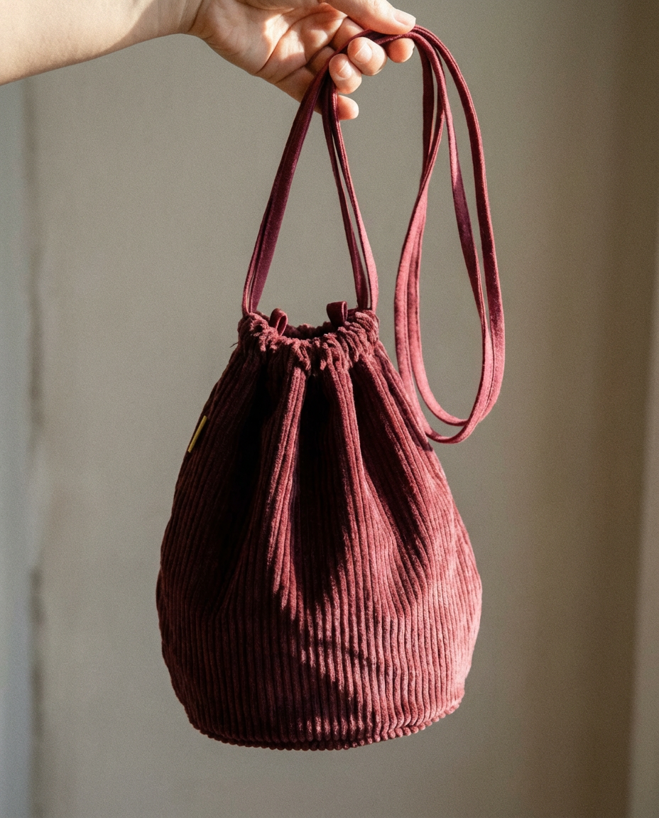 Multi-Purpose Bag ROMA corduroy burgundy