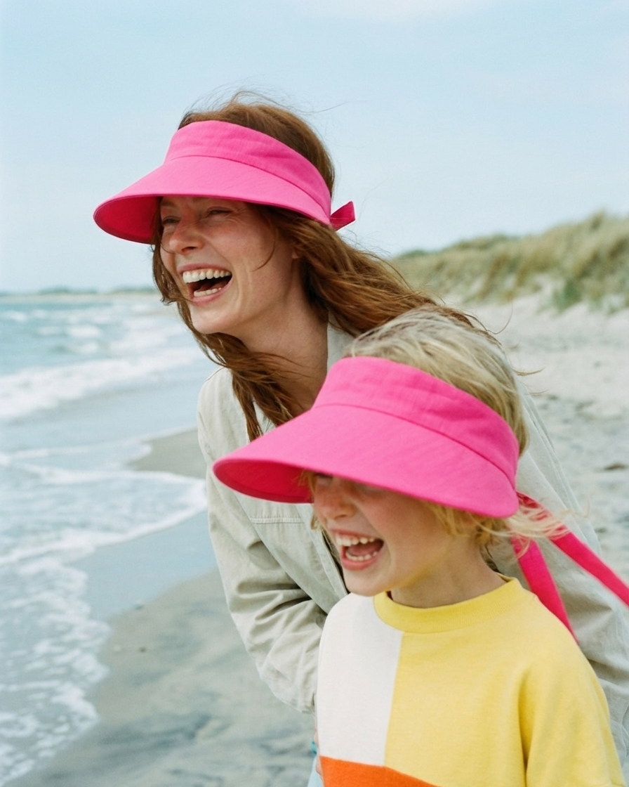Visera back bow fuchsia
