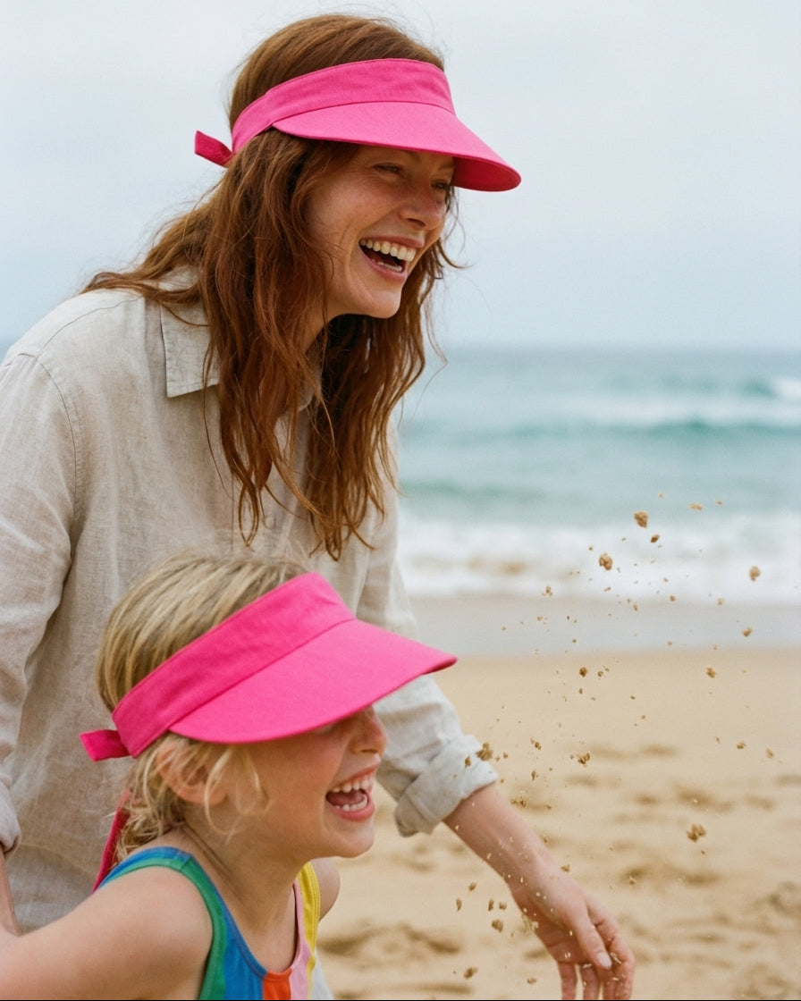 Visera back bow fuchsia