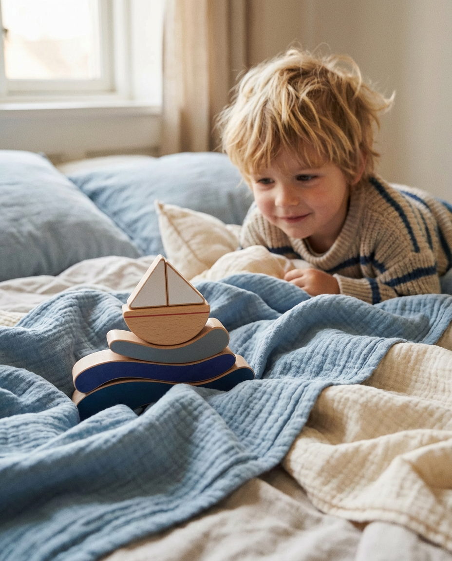 Wooden Toy "Boat and Waves"