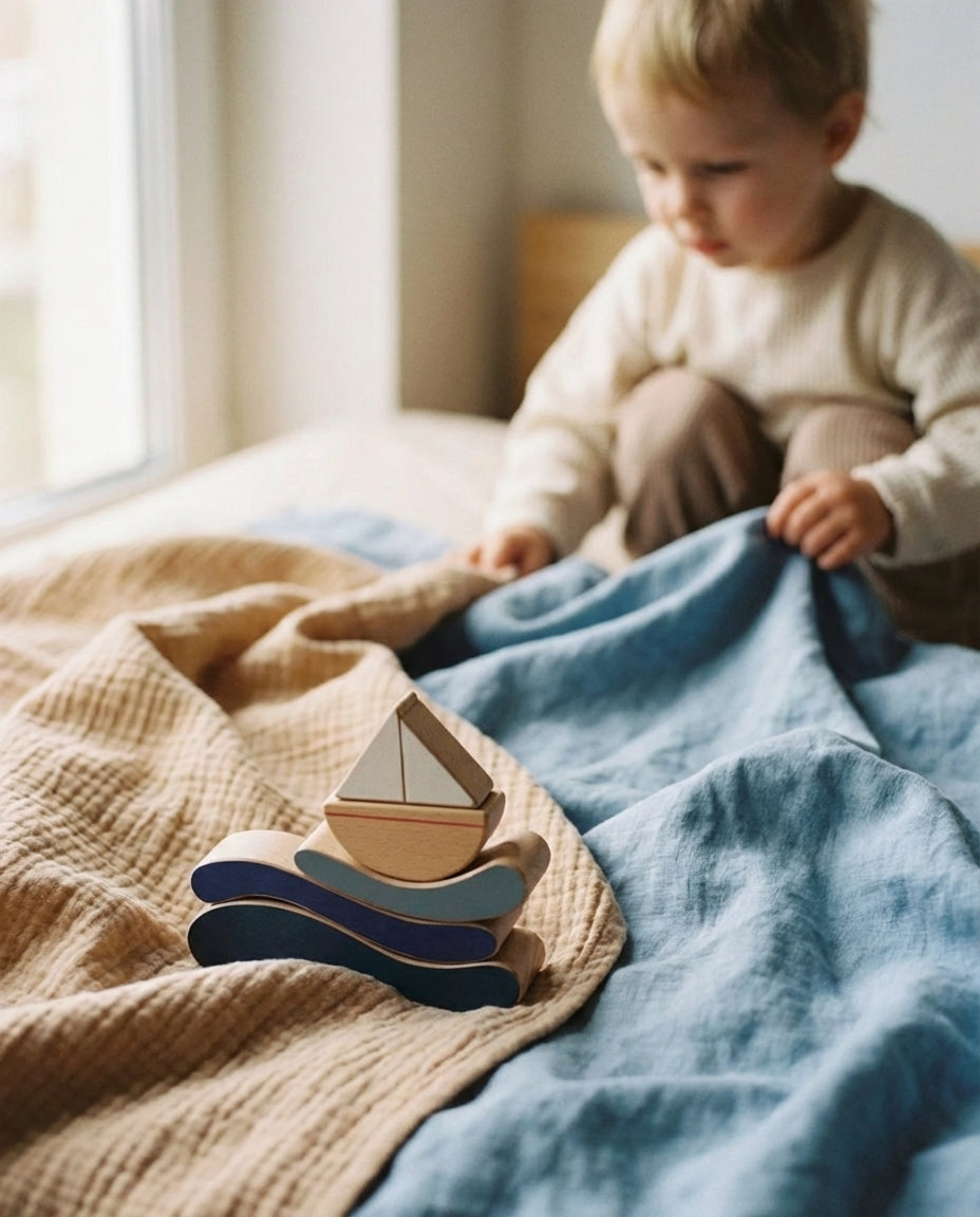 Wooden Toy "Boat and Waves"