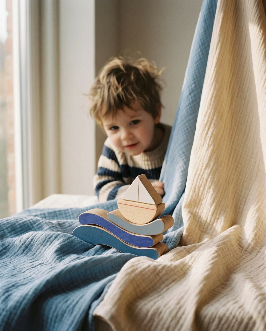 Wooden Toy "Boat and Waves"