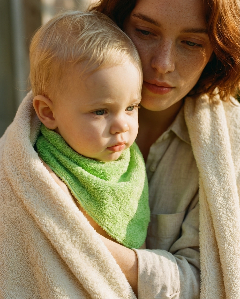 Bandana Bib de cotton terry mint