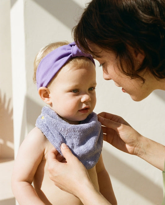 Bandana Bib de cotton terry lilac