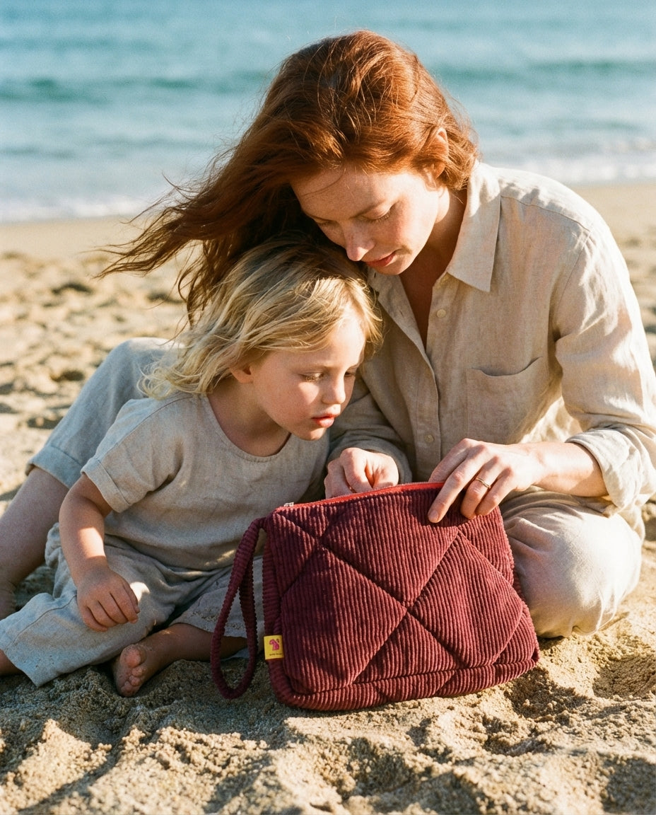 Toiletry Pouch corduroy burgundy