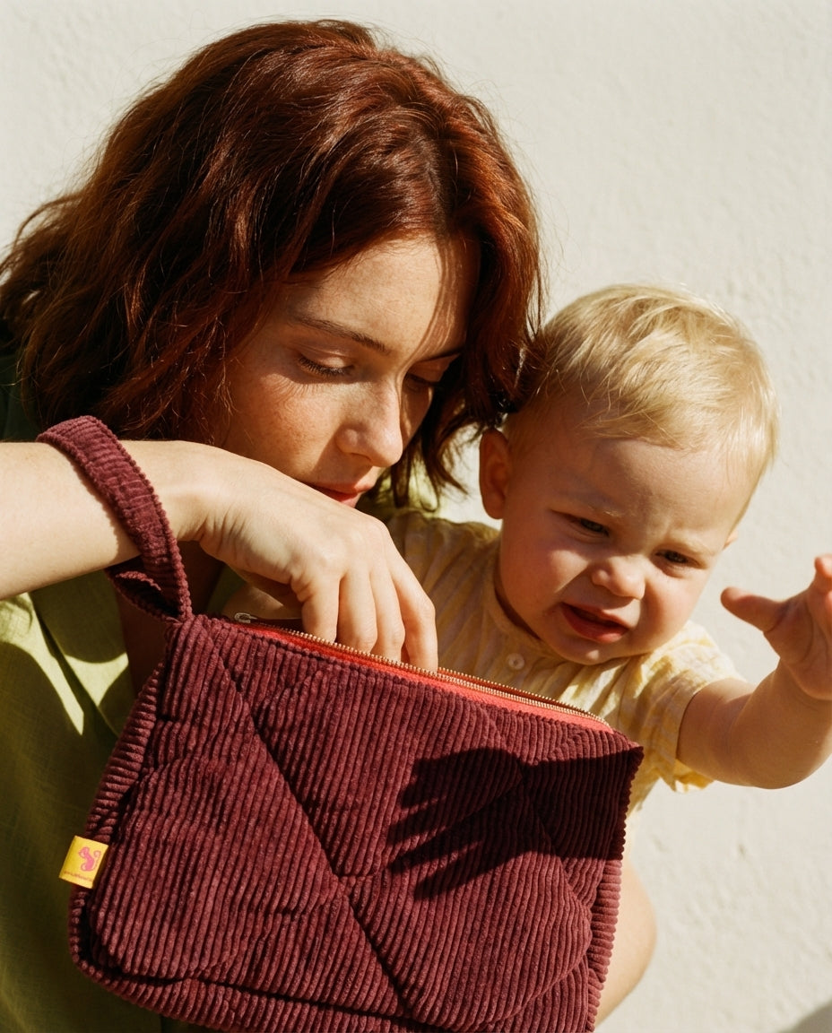 Toiletry Pouch corduroy burgundy