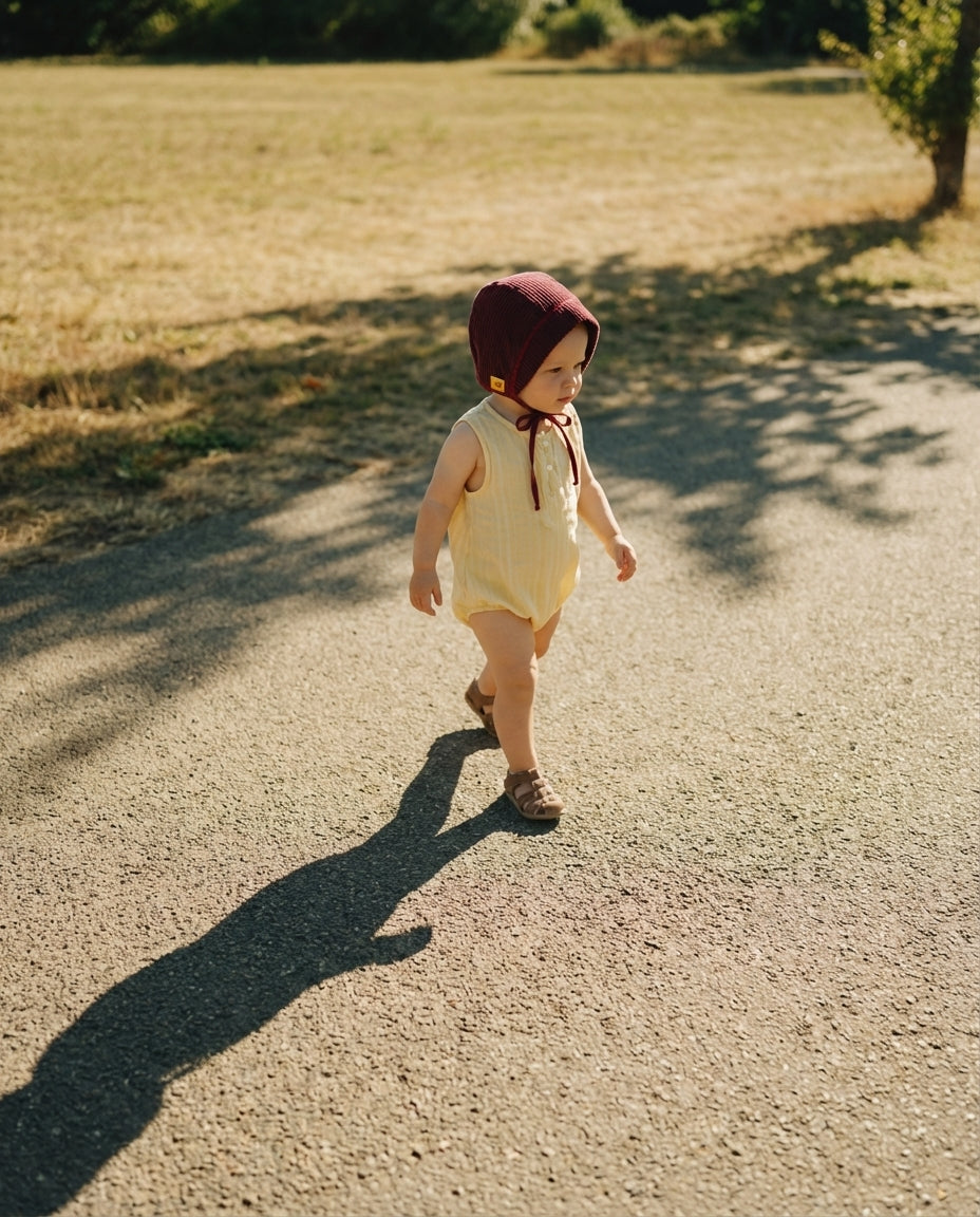 Bonnet baby corduroy burgundy