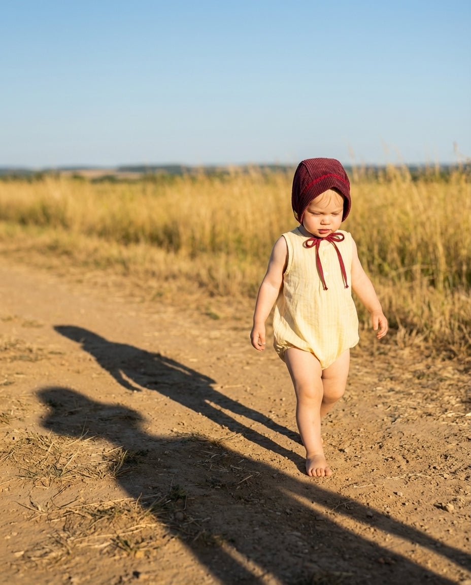 Bonnet baby corduroy burgundy