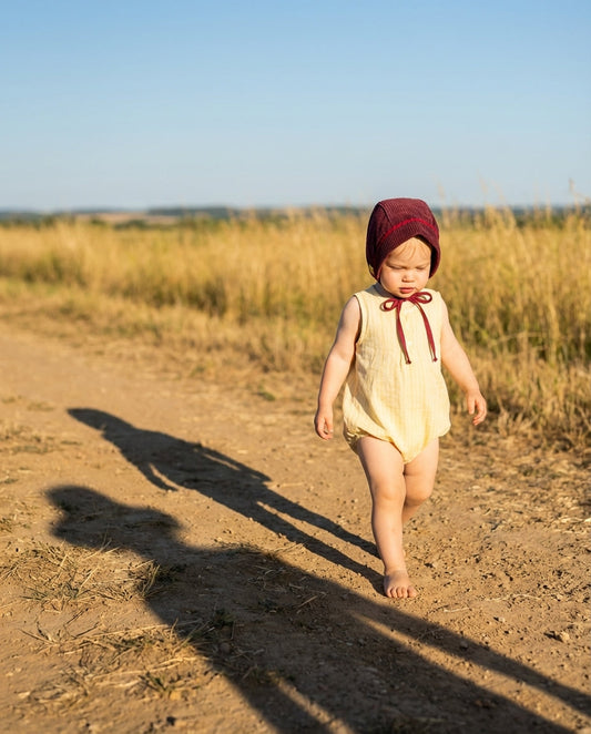 Bonnet baby corduroy burgundy