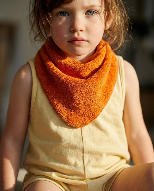 Bandana Bib de cotton terry orange
