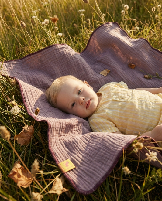 Muslin de organic cotton MALVA EMPOLVADO