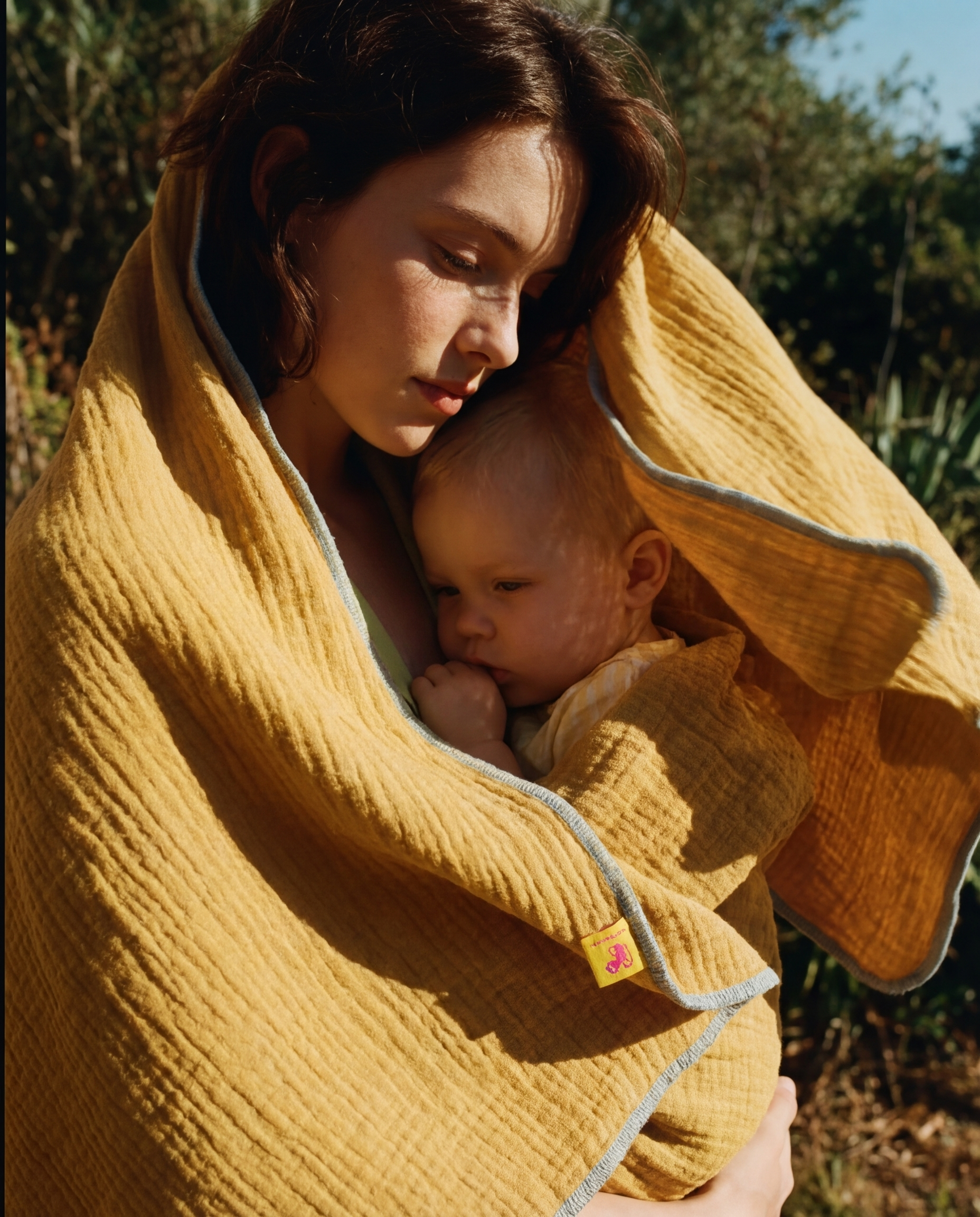 Muslin de Organic Cotton CURRY & AZUL