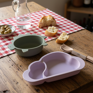 Cloud Silicone Plate with Suction Base (available in 3 colors)