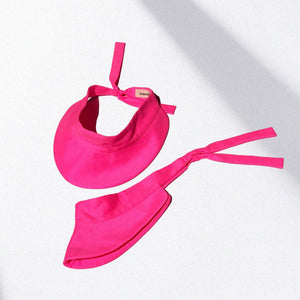 Visera back bow fuchsia